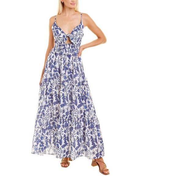 Celina Moon Dresses & Skirts - Celina Moon Sleeveless Tie Front Maxi Dress